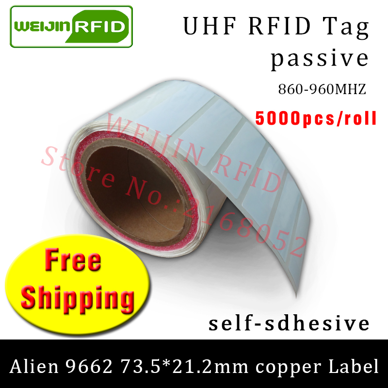 UHF RFID ± ƼĿ ܰ 9662 μ   ̺ EPC6C 860-960MHZ Higgs3 5000pcs     RFID 